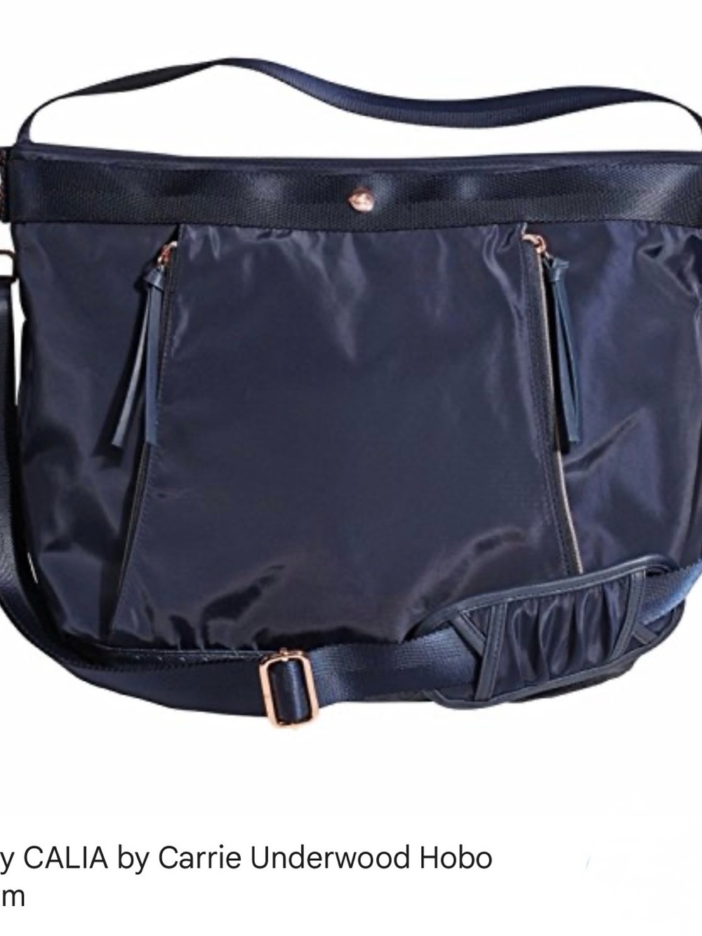 CALIA by Carrie Underwood Navy with Rose Gold Accent Hobo
